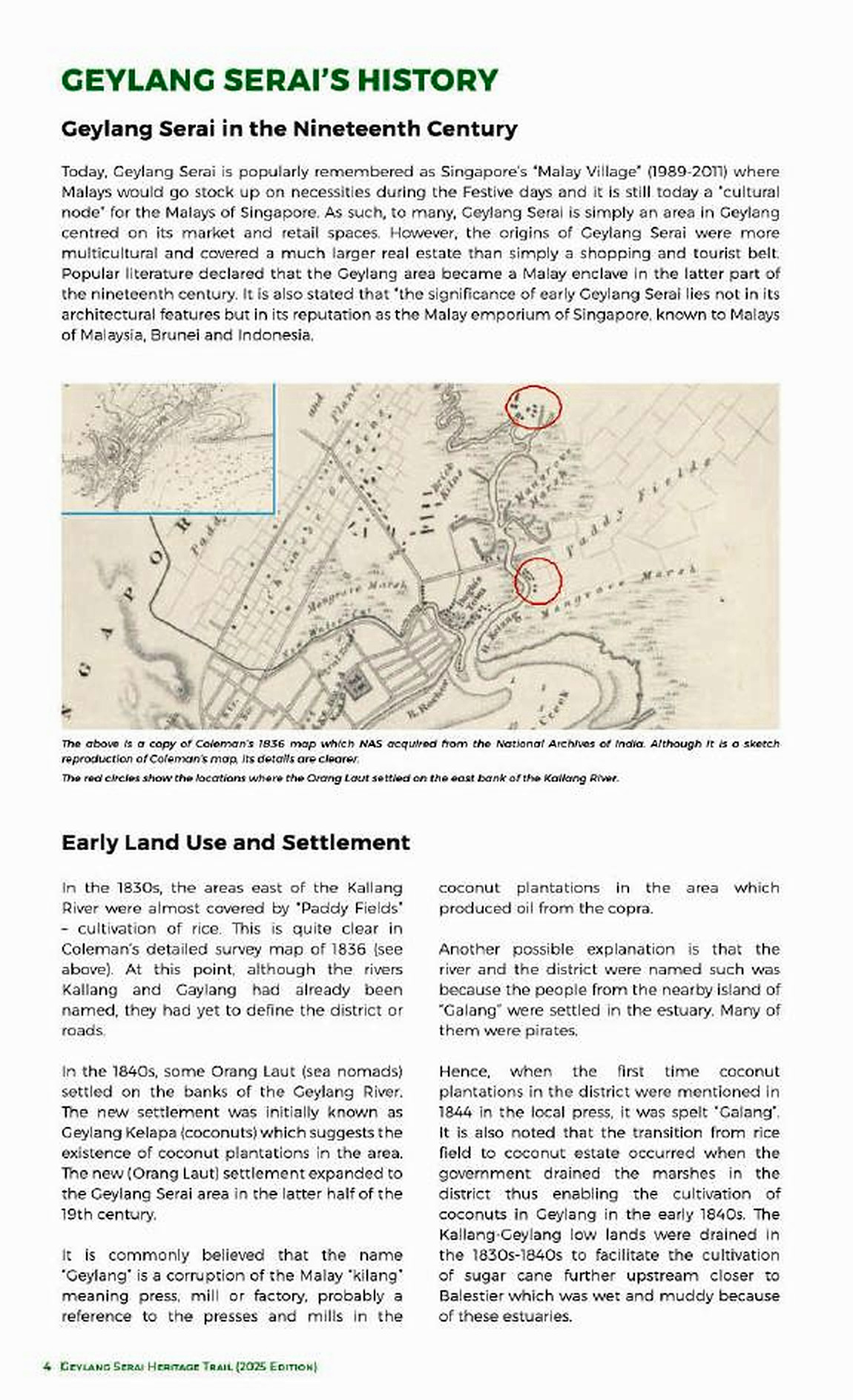 十九世纪芽笼地区历史地图与早期土地使用 / Nineteenth-century maps and early land use