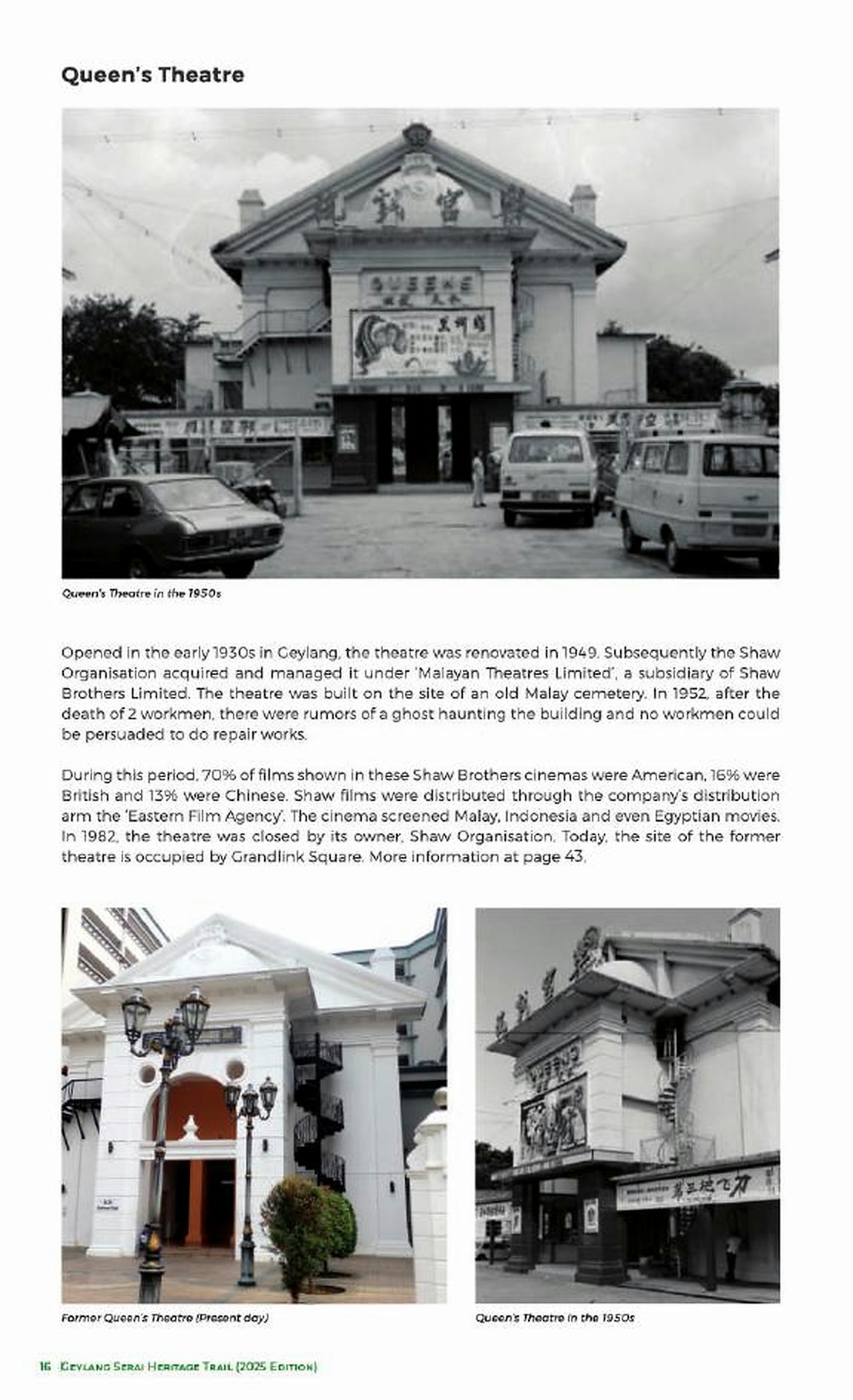 Queen’s与Hollywood影院史料页：不同影片网络、票价与建筑再利用显示娱乐空间的跨族群流动及房地产周期。 / Figure 8.2. Archival guide page on Queen’s and Hollywood: film circuits, pricing and adaptive reuse reveal cross-community mobility and property cycles.